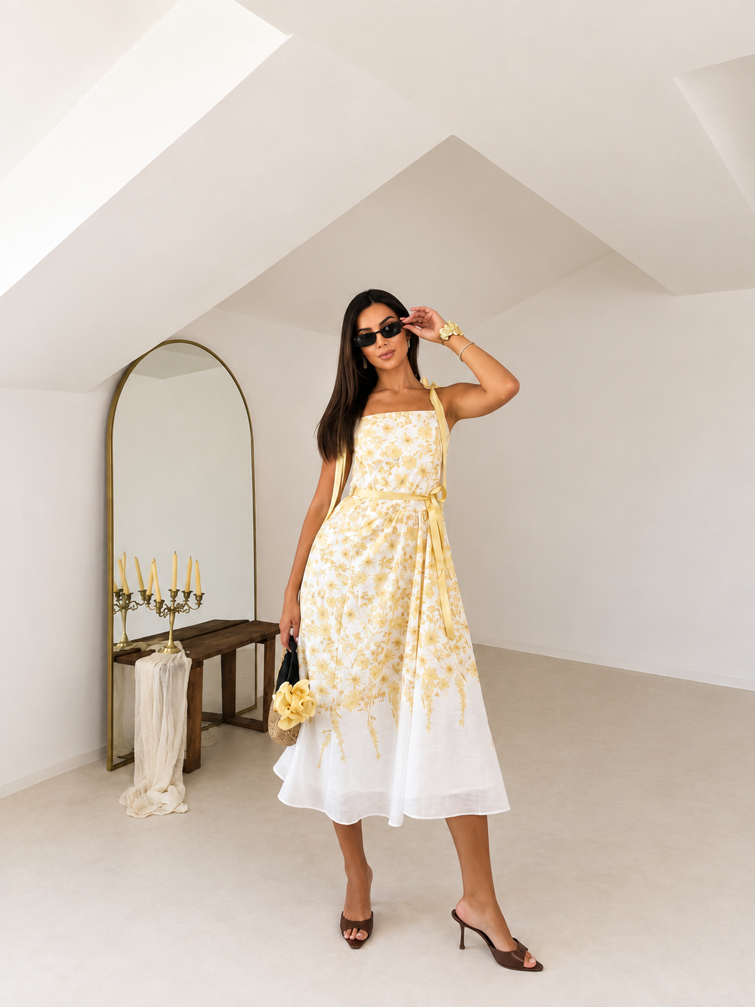 Robe Midi Fleurie Femme