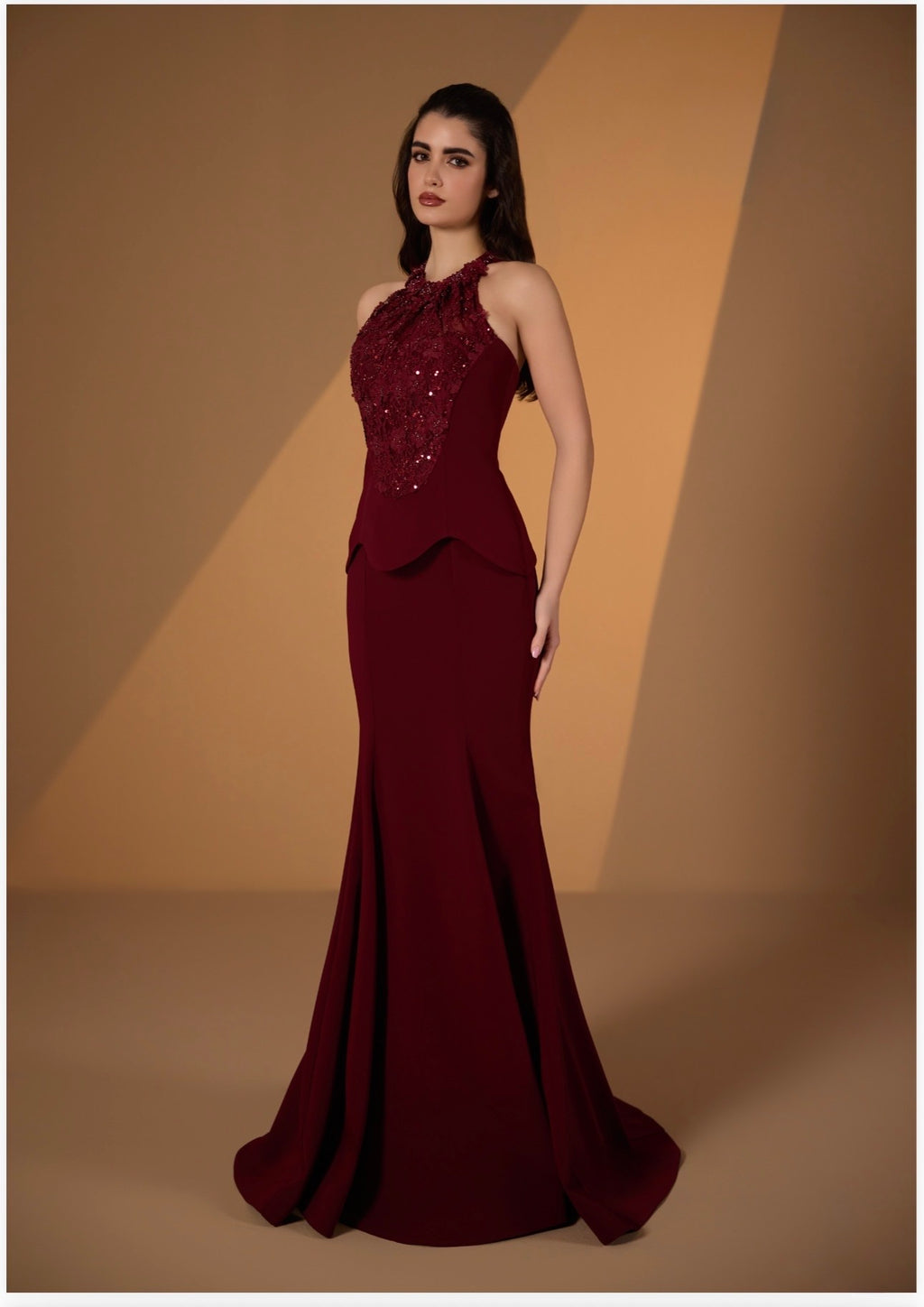 Robe de soirée Élégance Bordeaux