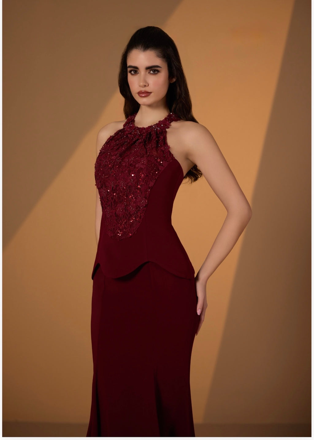 Robe de soirée Élégance Bordeaux