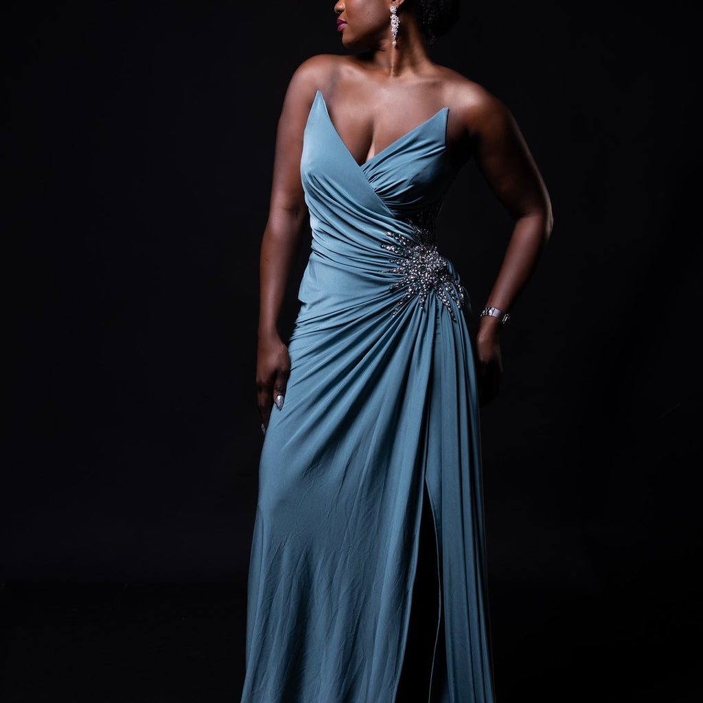 Robe Ondine Pétrole