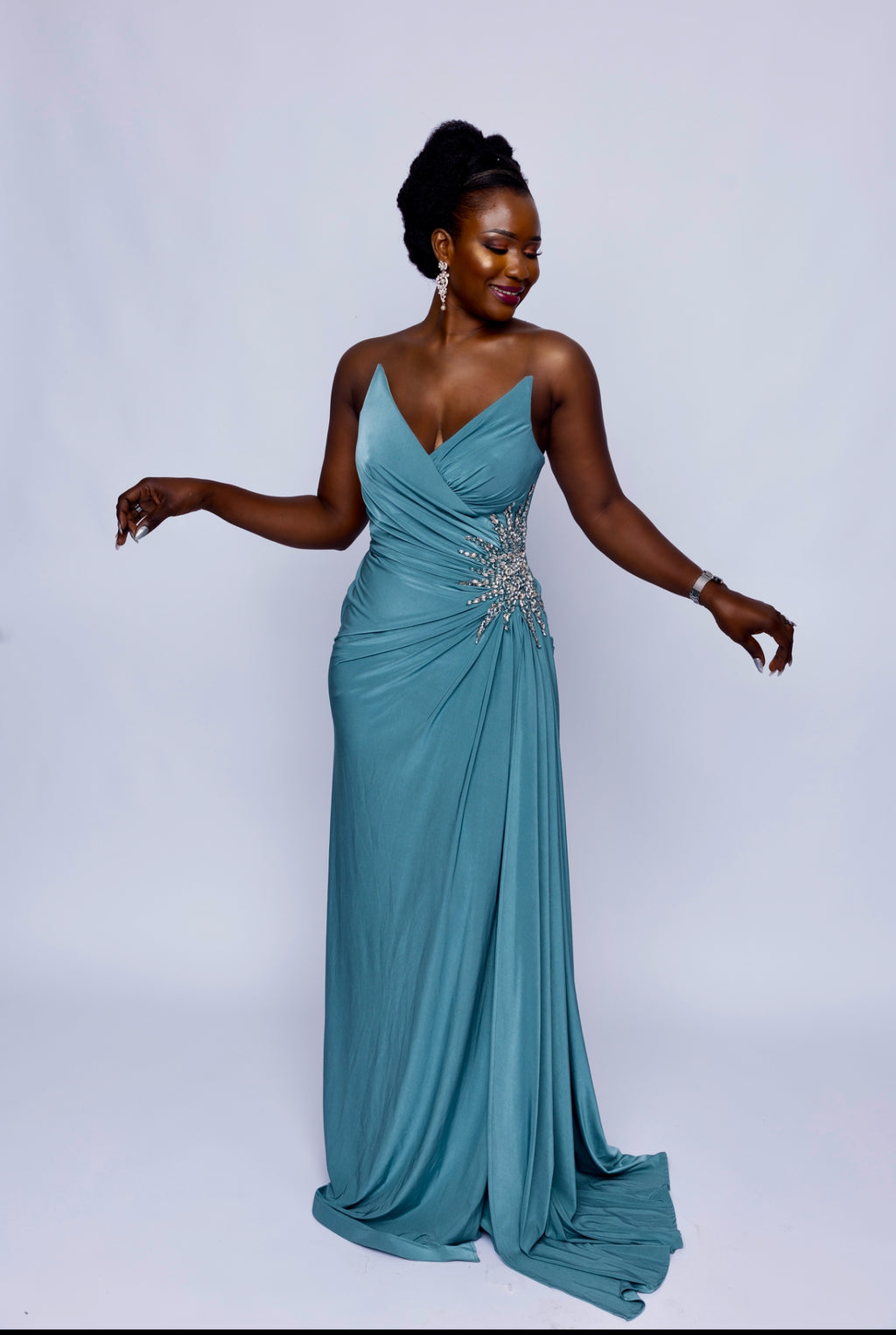 Robe Ondine Pétrole