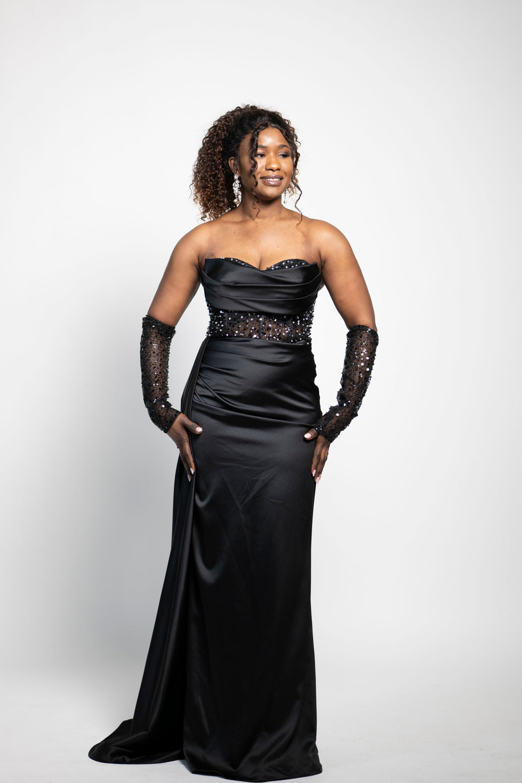 Robe longue sitinée